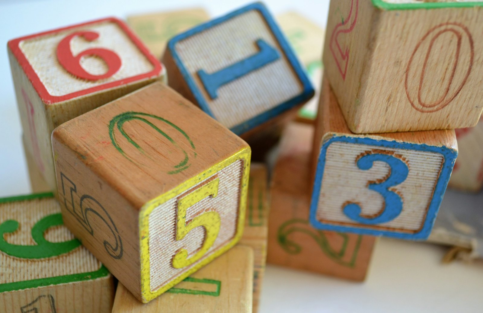 Wooden alphabet blocks